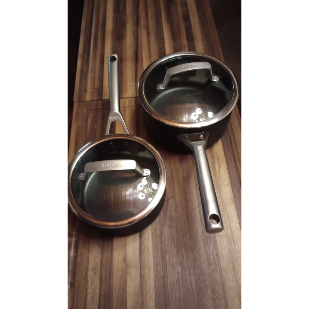 Ninja Foodi NeverStick Saucepans 1.5 Quart & 2.5 Quart Induction Pots + Lids